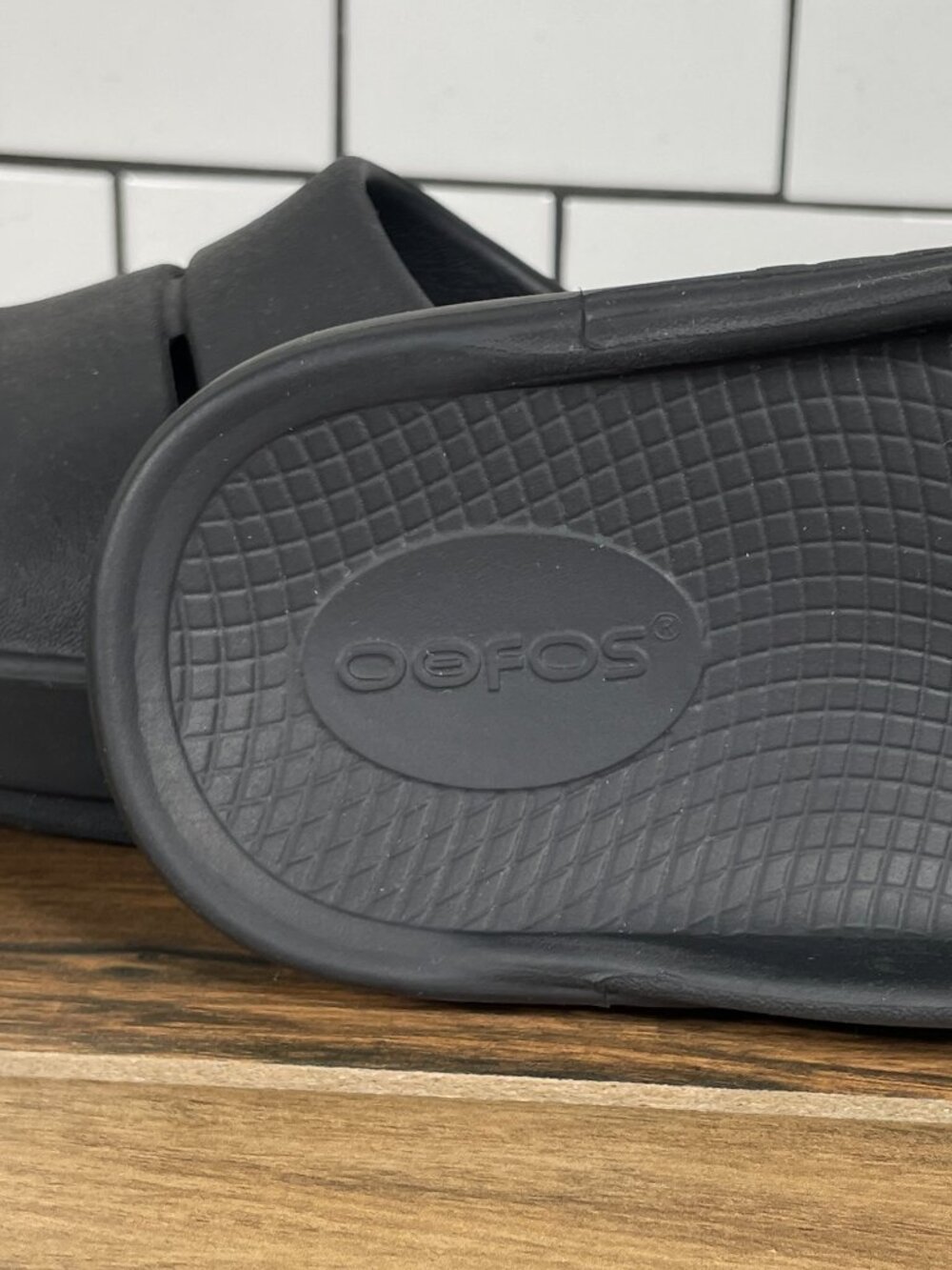 OOFOS OOahh Shoes Womens Size 7 Black Recovery Comfort Slip On Slide Sandals - Picture 11 of 14